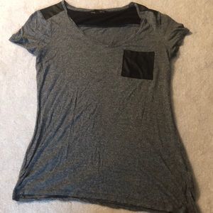 T-shirt color block, heathered gray